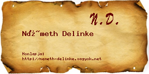 Németh Delinke névjegykártya